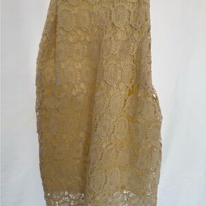 Elegant Lace Tan Skirt